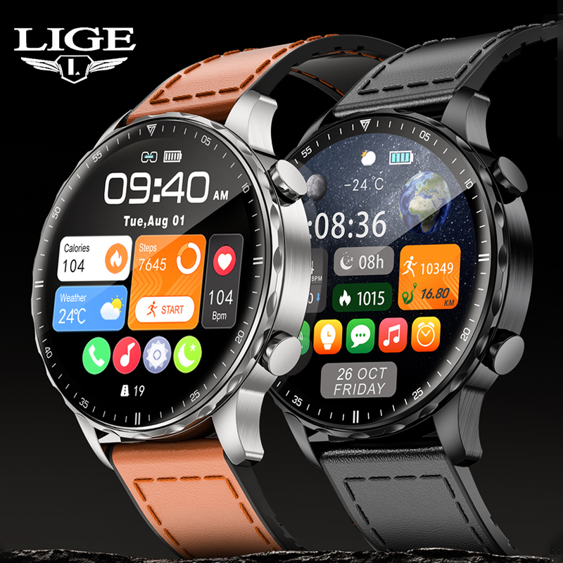 Smartwatch Latest Watches For Men - LIGE 2025 dla mężczyzn inteligentny zegarek