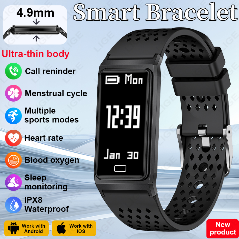 Smartwatch Slim Watches For Men - Inteligentna bransoletka 4.9mm Ultra Slim z