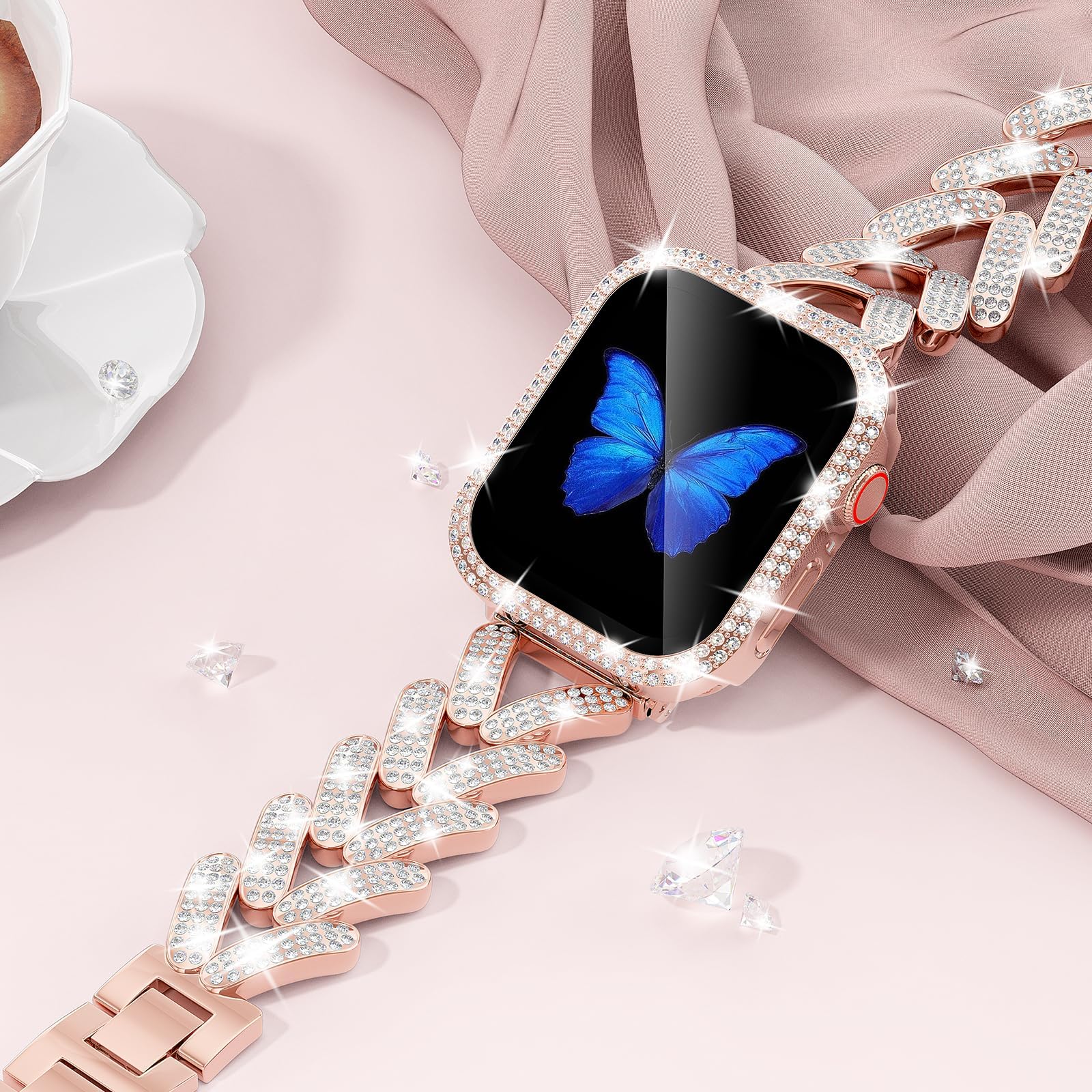 Smartwatch Slim Watches For Men - Pasek Bling do Apple Watch Pasek