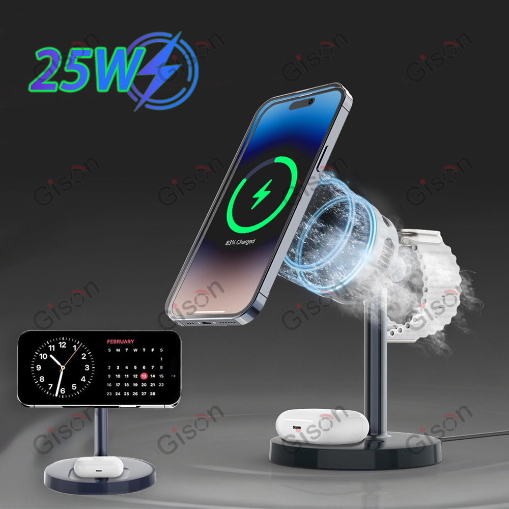 Smartwatch Phone Watches - Magnetyczna ładowarka bezprzewodowa 3 w 1