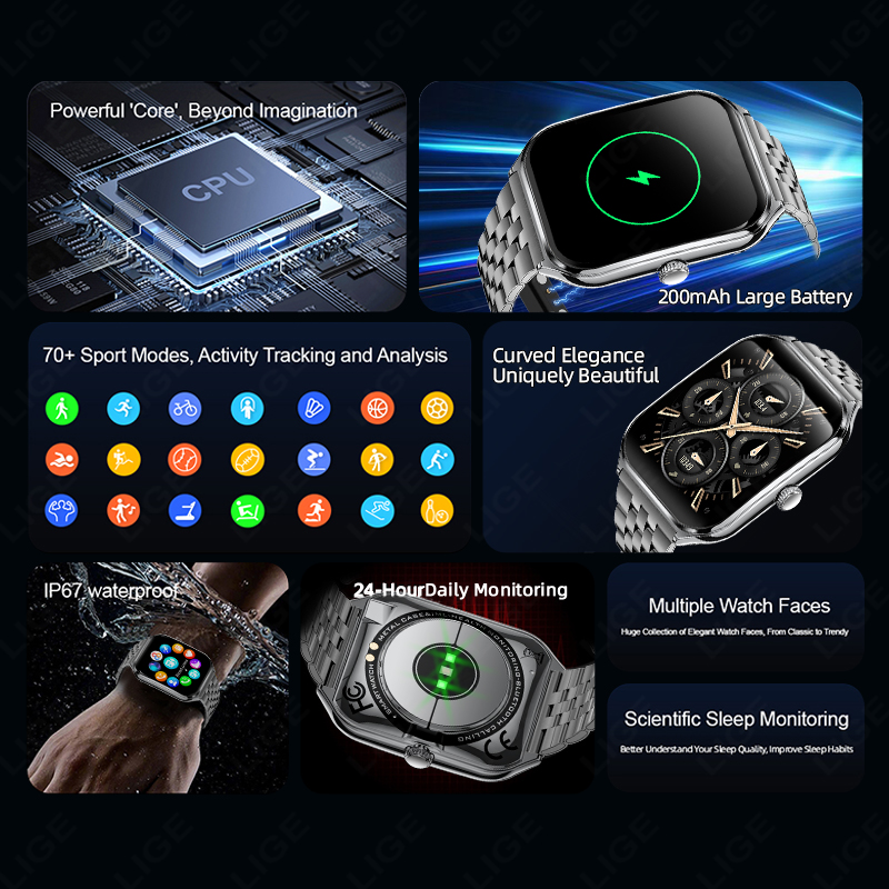 LIGE Modny, ultracienki smartw – Smartwatch Slim Watches For Men recenzja i cena