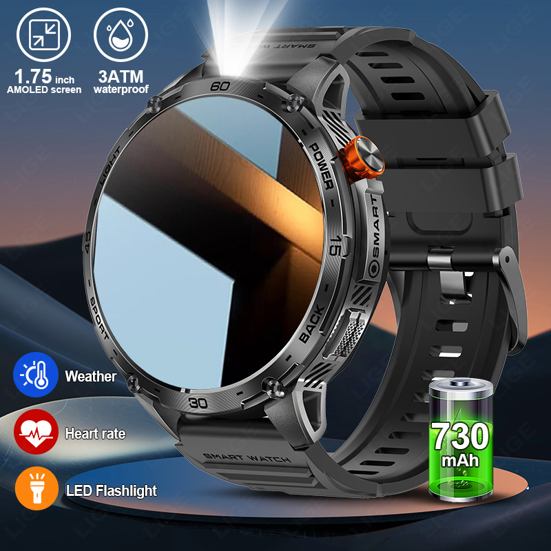 LIGE 730mAh duża bateria bardz – Smartwatch Latest Watches For Men recenzja i cena