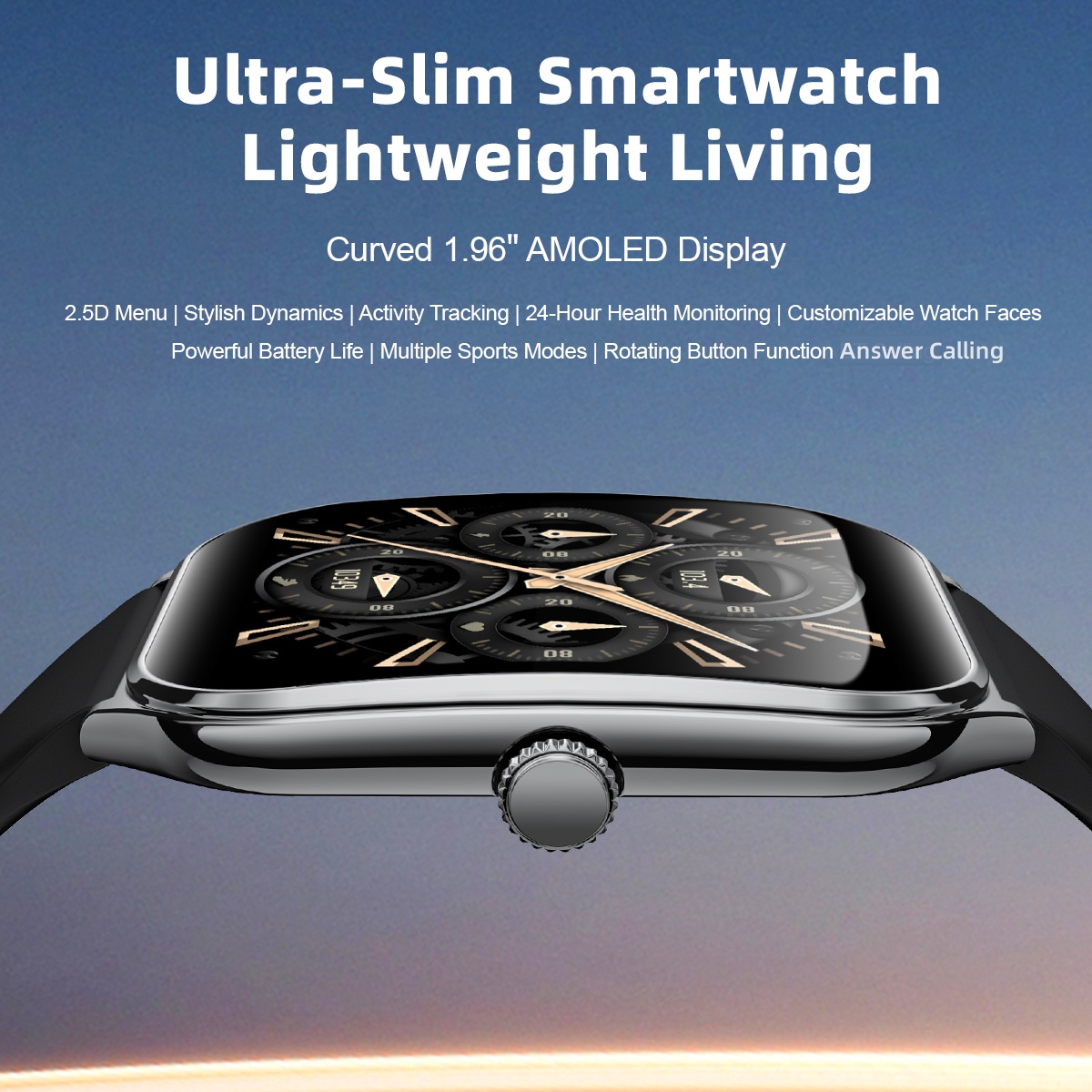 Moda Ultra-Slim Amoled Smartwa – Smartwatch Slim Watches For Men recenzja i cena