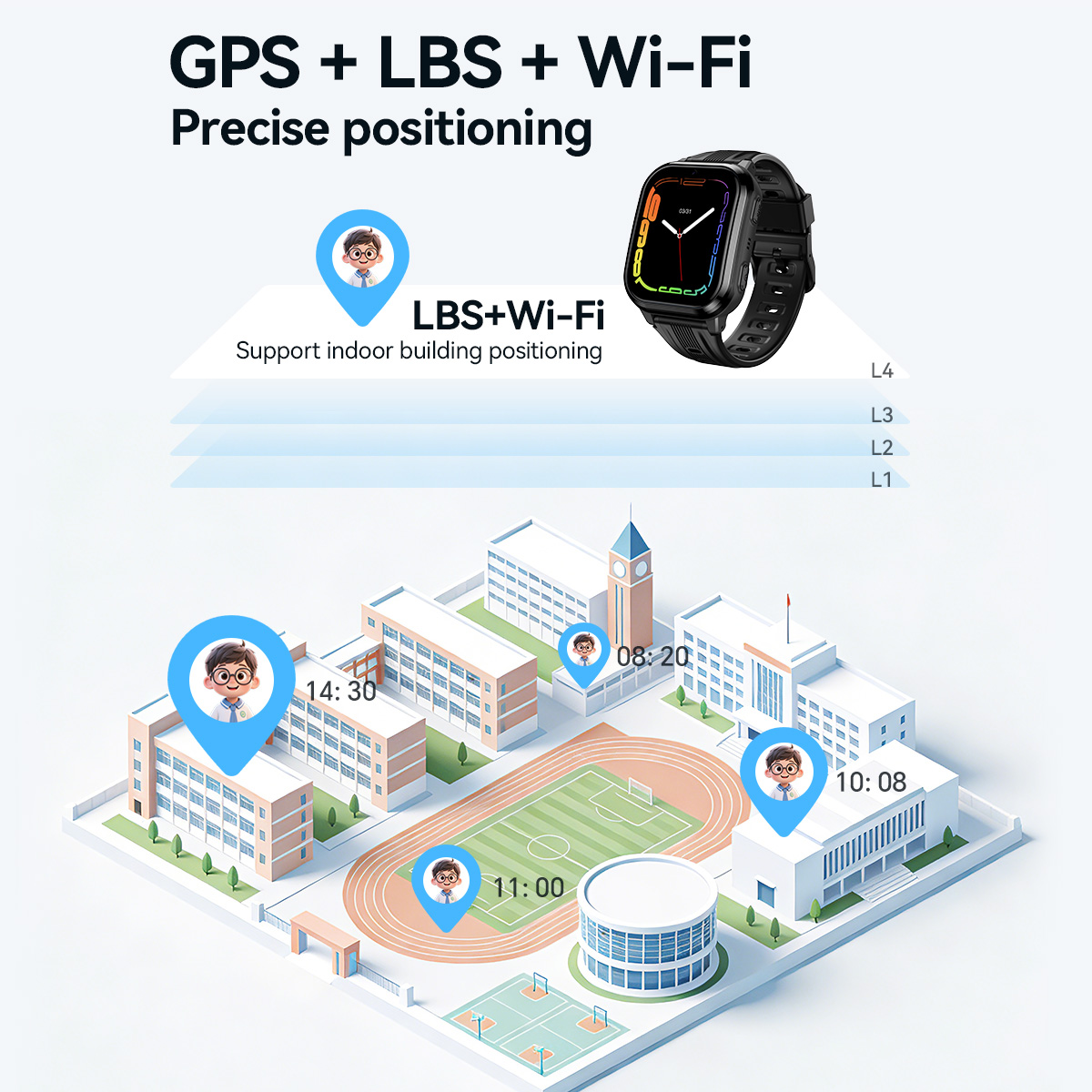 HOCO Y108 1.69-calowy zakrzywi – Smartwatch Watches For Kids With Gps recenzja i cena