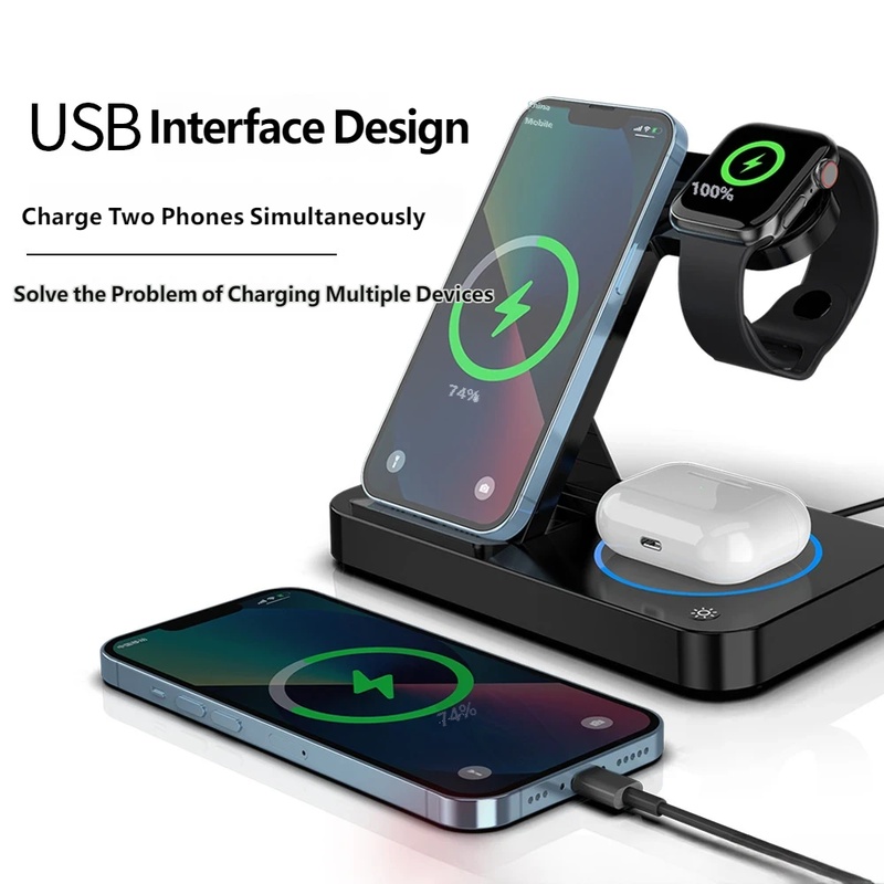 Składana stacja ładowania bezp – Smartwatch Phone Watches recenzja i cena